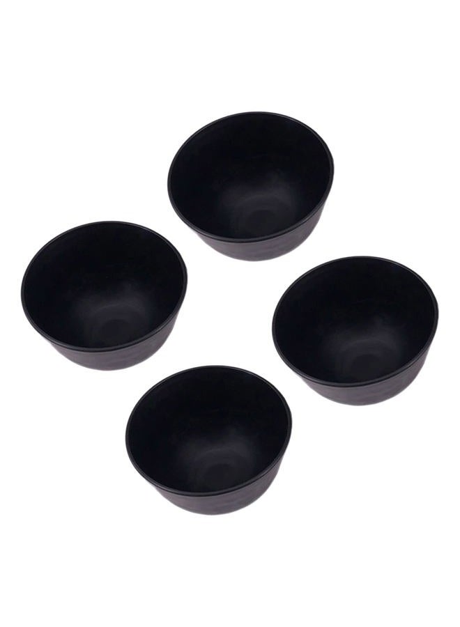lasenersm 4 Pieces Rubber Facial Mask Mixing Bowl Facemask Bowl Mud Mask Mixing Bowl DIY Skin Care Mixing Tool for Lady Women Home Beauty Salon Use, Black - Image 1