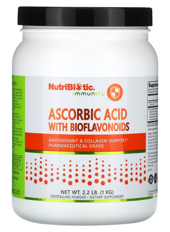 Nutribiotic Immunity Ascorbic Acid with Bioflavonoids 2.2 lb (1 kg)