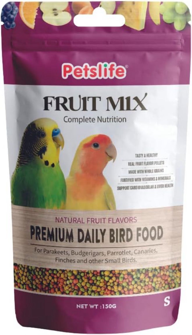 بيت لايف طعام الطيور من نوع Petslife Fruitmix Small Bird Food، 150 جرام - Image 1