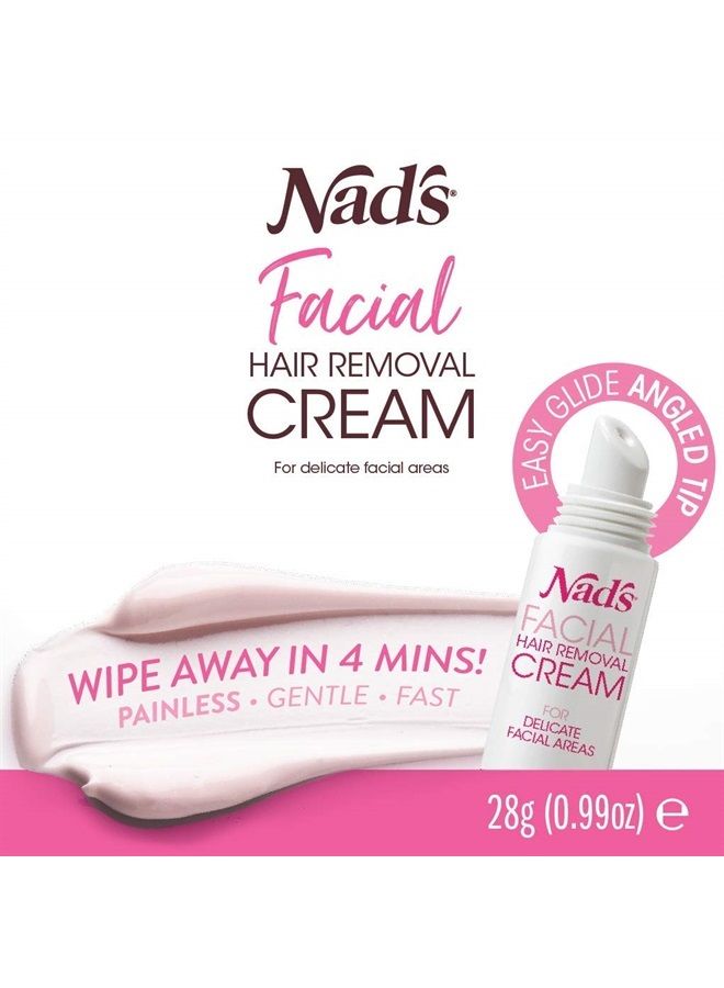 Nad's إزالة شعر الوجه اللطيف والمهدئ للنساء - كريم إزالة الشعر الحساس للمناطق الحساسة من الوجه، 0.99 أونصة (4446) - Image 5