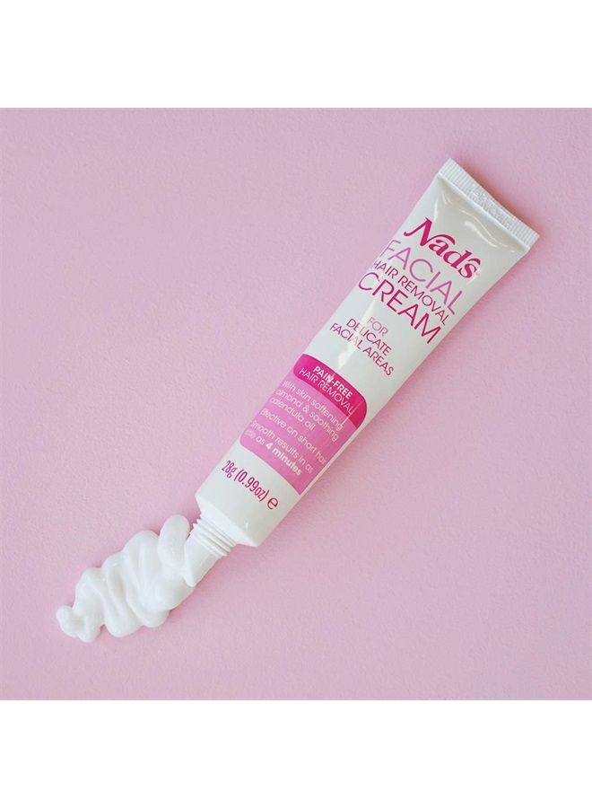Nad's إزالة شعر الوجه اللطيف والمهدئ للنساء - كريم إزالة الشعر الحساس للمناطق الحساسة من الوجه، 0.99 أونصة (4446) - Image 2