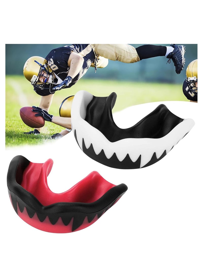 KASTWAVE Mouth Guard, 2Pcs Adults and Youth Mouth Guards Sports Mouthguard with Case, Professional Mouthpieces Braces EVA Double Colored for Boxing MMA Rugby Football Basketball Muay Judo Karate  - Image 1