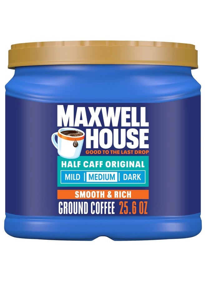 Maxwell House نصف كاف أصلي متوسط التحميص قهوة مطحونة, 25.6 أوقية علبة - Image 1