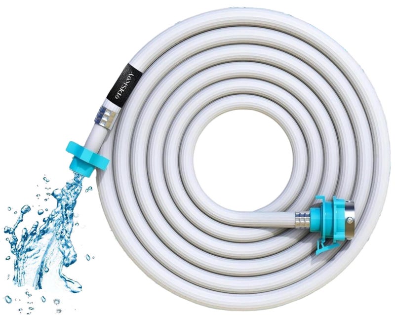 Episkey Flexible PVC Washing Machine Inlet Hose Water Pipe, Universal Water Inlet with Tap Adaptor Connector for Top & Front Load Fully Automatic (4 Meter) - Image 1