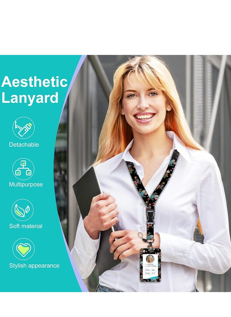 Aurrako ID Card Holder with Lanyard for Nurses, Retractable Badge Holders Reels with Lanyards Adjustable  - Image 3