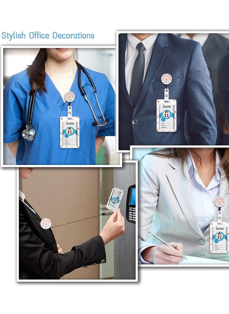 Aurrako ID Card Holder with Lanyard for Nurses, Retractable Badge Holders Reels with Lanyards Adjustable  - Image 5