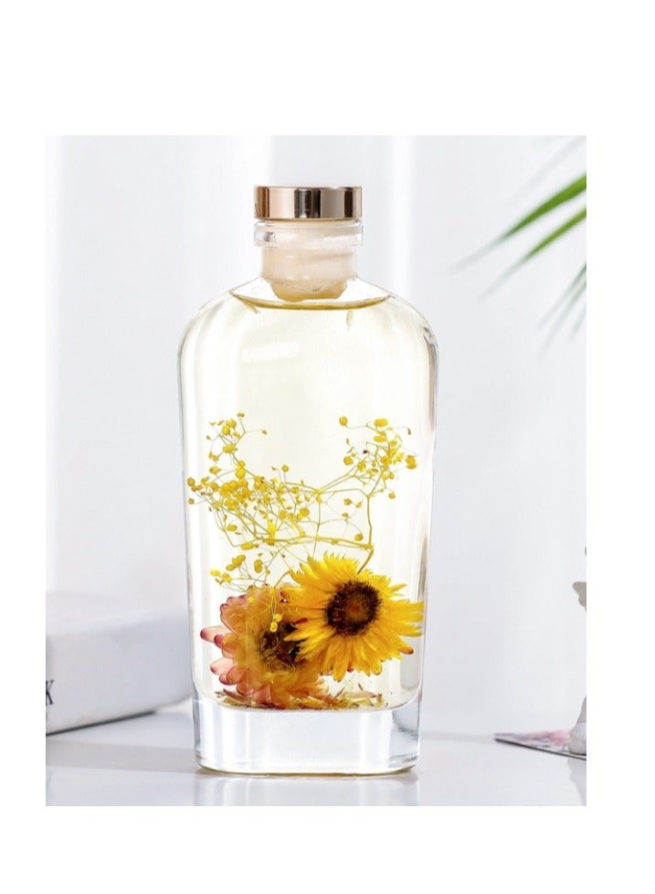 LONGFINE 175ml  Reed Diffuser,Pure White Gardenia Oil Diffuser With Forever Flower Plant Inside With Sticks For Home Office Fragrance Decor Gift  - Image 1