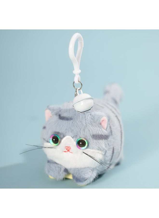 Generic - Le Jier With Keychain Bell Pull Rope Wagging Tail Cat Doll Called White Rabbit Plush Toy Gift-Specifications:Hakimi Blue [bell With Keychain] - Image 1