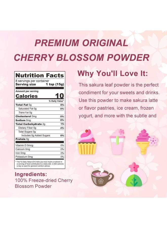 GRELIM Sakura Powder Premium Original Cherry Blossom Powder for Baking,Made in Kanagawa Great for Springtime Beverage, 4.23 Oz - Image 2