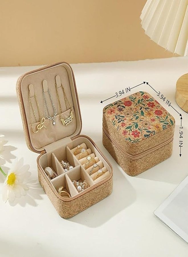 Hidak Mini Jewelry Travel Case | PU Leather Organizer Box | Small Portable Jewellery Storage Holder for Womens | Rings,Earrings,Necklaces,Bracelets - Image 2