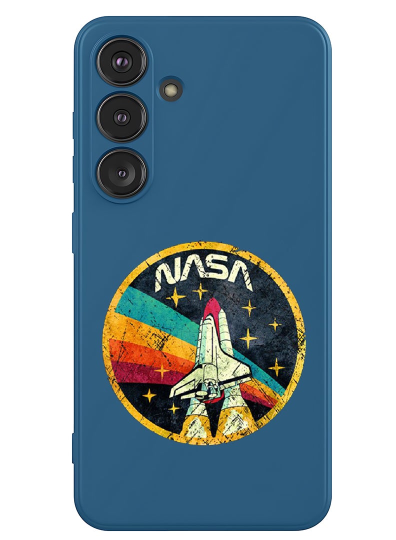 Theodor Protective Slim Fit Case Liquid Silicone Cover with Full Body Protection Anti-Scratch Shockproof Case For Samsung Galaxy S25 Plus (Blue) - Nasa 2 - Image 1