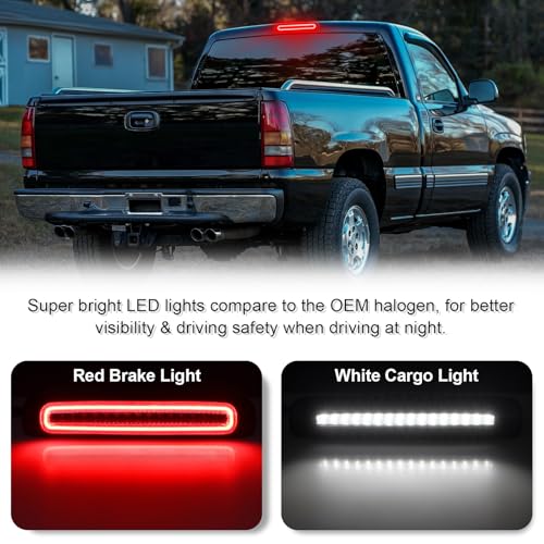SHINEFIT LED 3rd Brake Light Replacement for 19992006 Silverado Sierra 1500 2500 3500 HD High Mount Stop Third Brake Light Cargo Light - Image 3