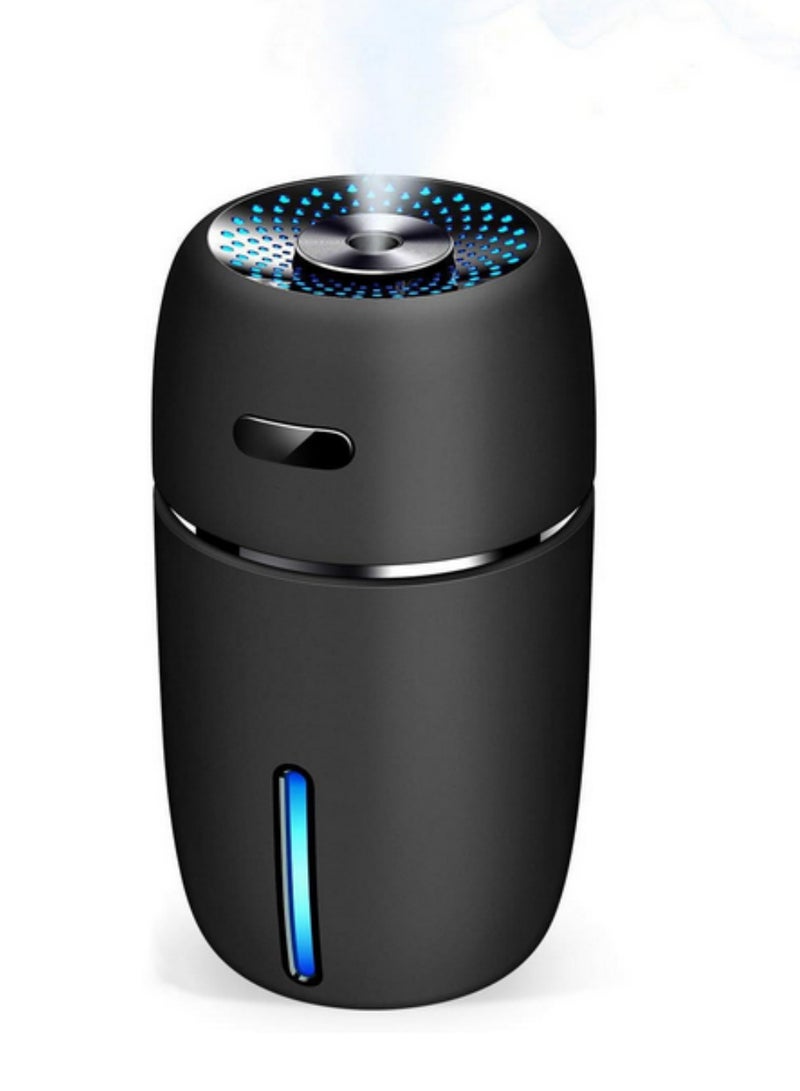 200ml USB Car Humidifier Mini Portable Air Humidifier with 7 Color LED Night Light Adjustable Mist Modes Quiet Operation for Home Office Travel Baby Car - Image 1