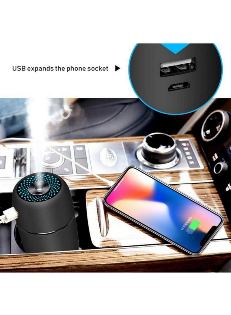 200ml USB Car Humidifier Mini Portable Air Humidifier with 7 Color LED Night Light Adjustable Mist Modes Quiet Operation for Home Office Travel Baby Car - Image 4