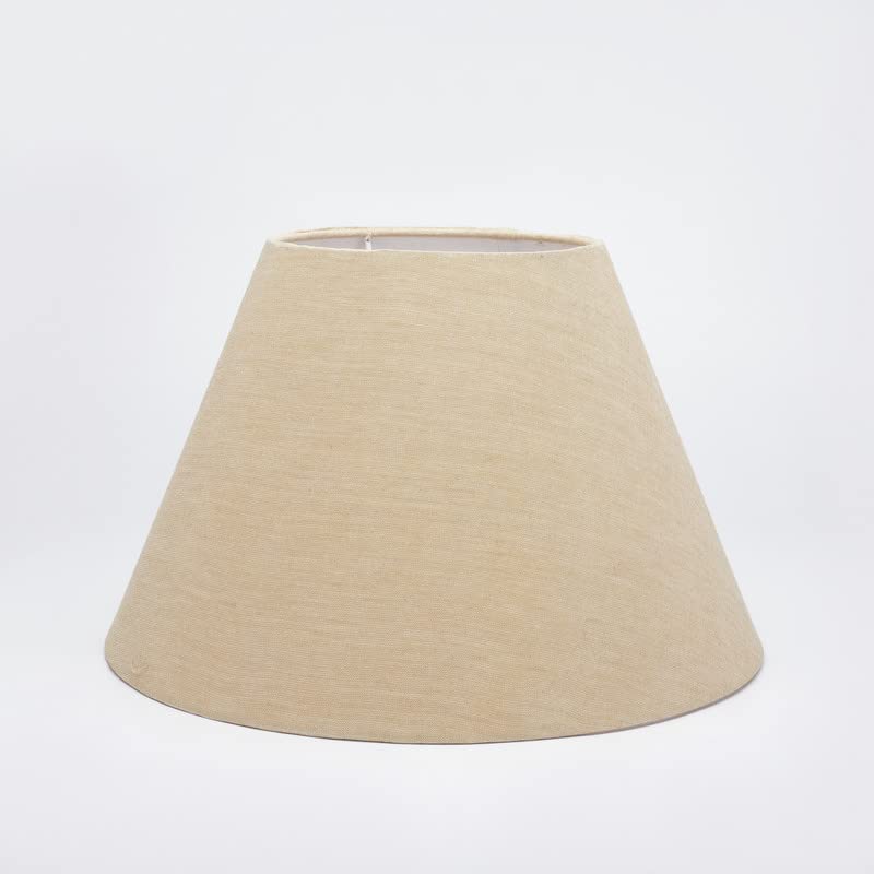 BTR CRAFTS 14" Inches, Premium Jute/Khadi, Conical Lamp Shade, Cotton Fabric Standard Size - Image 1