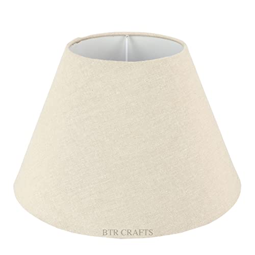 BTR CRAFTS 14" Inches, Premium Jute/Khadi, Conical Lamp Shade, Cotton Fabric Standard Size - Image 4