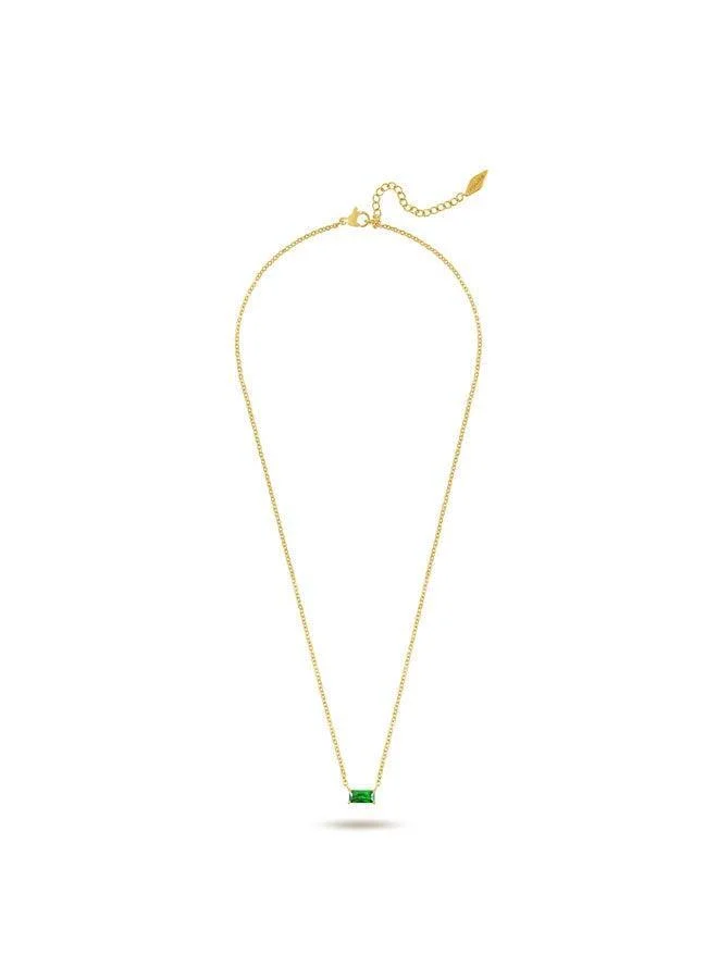Police  Eva Gold Plated with Green Dainty Pendant Necklace for Women for Women | Best Price UAE