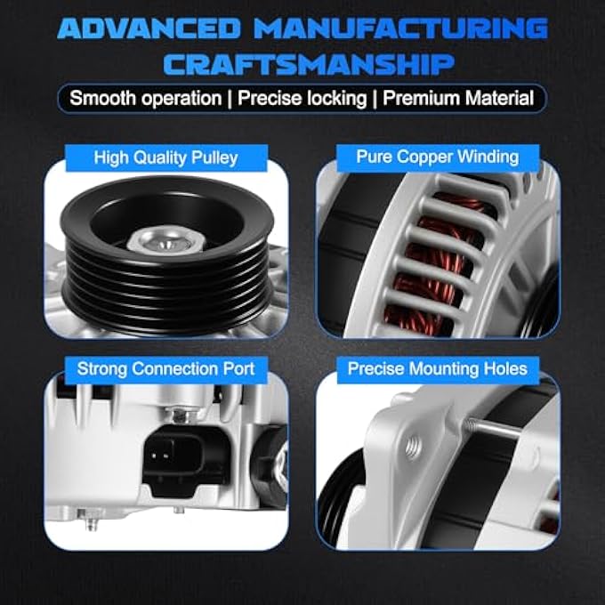YOMALL Alternator 13826 110Amp 6PK for 1998-2000 I30 3.0L, for 1995-2000 Maxima 3.0L & 2002-2003 Maxima 3.5L, for 2002-2004 I35 3.5L, for 2003-2007 Murano 3.5L Vehicle Alternator 13826N 23100-0L701 - Image 4