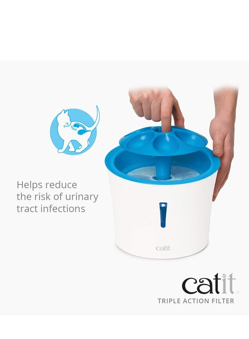 Catit Catit Triple Action Replacement Original Water Fountain Filters, 5 Pack – Official Replacement Filters for Catit Cat Drinking Water Fountains  - Image 4