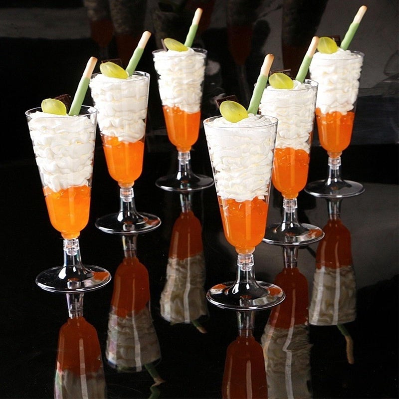 MIIDNTLX Champagne Flutes Plastic,25 Pack Wine Glasses,Disposable Champagne Glasses,5 Oz Clear Shot Cups,New Year Christmas Party Wedding Birthday Drinking Beer Water Dessert Cocktail Cups Bulk - Image 3