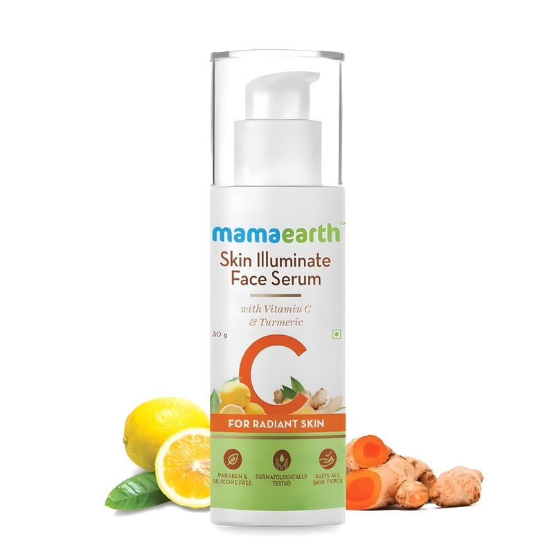 Mamaearth Skin Illuminate Vitamin C Face Serum For Glowing Radiant Skin With High Potency Vitamin C Turmeric For Unisex 30g - Image 1
