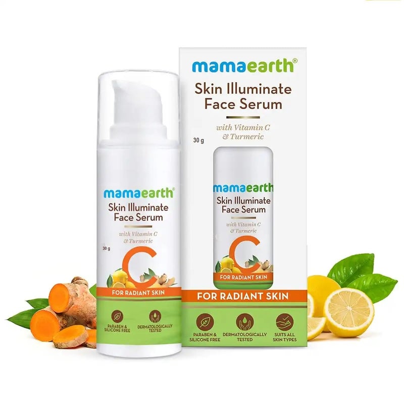 Mamaearth Skin Illuminate Vitamin C Face Serum For Glowing Radiant Skin With High Potency Vitamin C Turmeric For Unisex 30g - Image 2