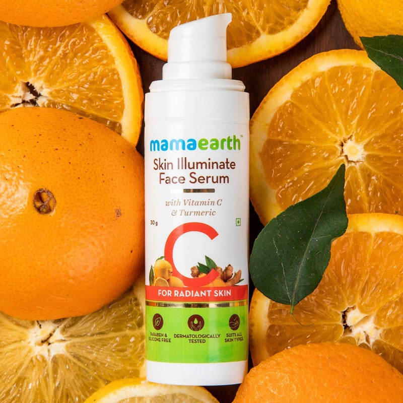 Mamaearth Skin Illuminate Vitamin C Face Serum For Glowing Radiant Skin With High Potency Vitamin C Turmeric For Unisex 30g - Image 3