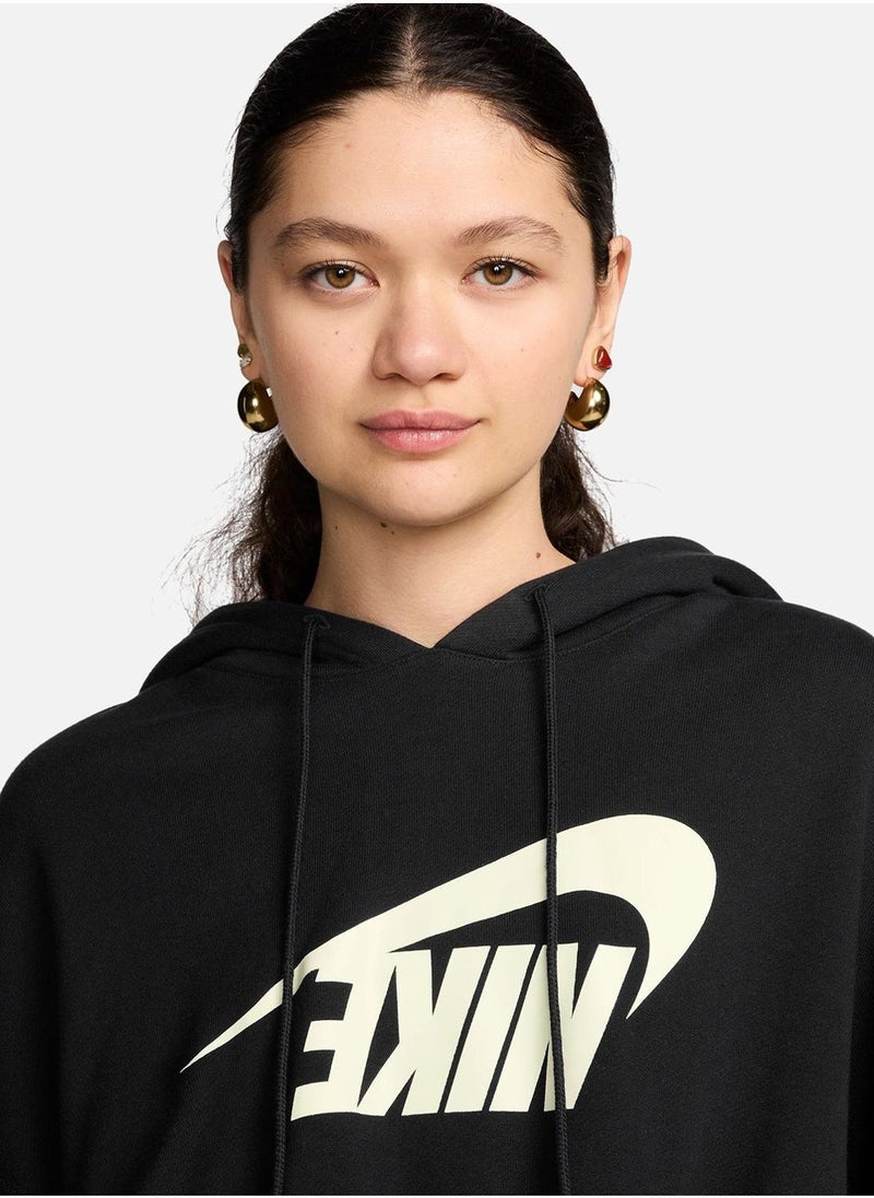 Nike Sportswear Women's Oversized Cropped French Terry Pullover Hoodie - Image 3