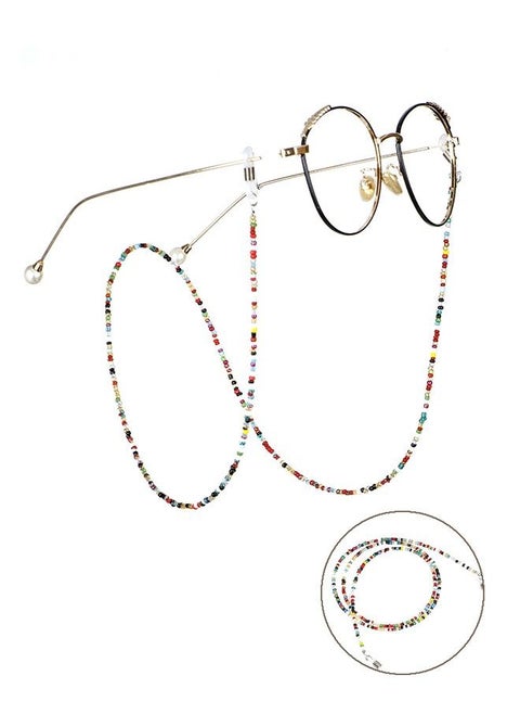 Crystal Beaded Eyeglasses Lanyard Chain, Anti Loss Eyeglass Retainer Chain, Around Neck Glasses Strap Cord Holder