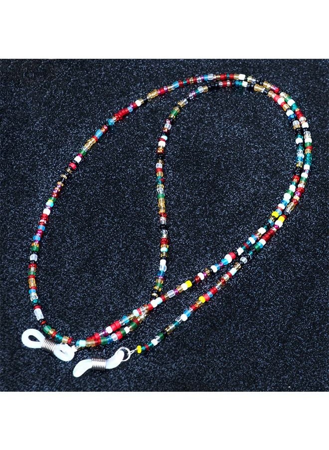 ماركة غير محددة - سلسلة الحبل للنظارات المزينة بالخرز الكريستالي ، سلسلة التجنيب المضادة للفقد للنظارات ، حامل الحبل حول الرقبة - Image 1