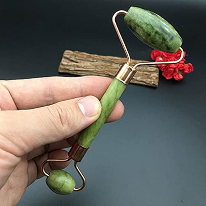 N.C 2 in 1 Jade Roller and Gua Sha Set 100% All-Natural Jade Facial Roller for Facial Massage, Face Lift, Anti-Wrinkles by - Image 4