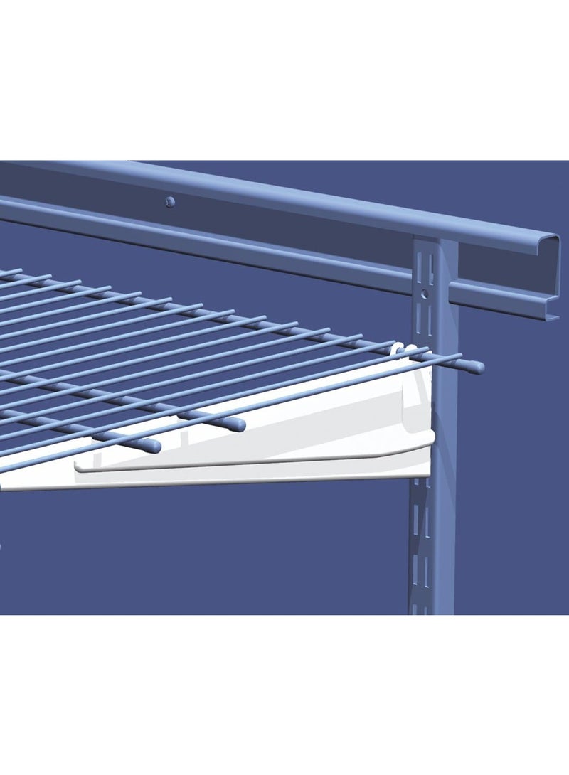 ClosetMaid ClosetMaid 2854 ShelfTrack Locking Shelf Bracket for 16 in. Deep Wire Shelving, for Adjustable Closet Systems, 1-Pack, White  - Image 3