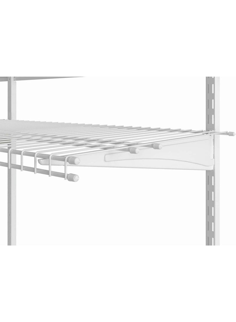 ClosetMaid ClosetMaid 2854 ShelfTrack Locking Shelf Bracket for 16 in. Deep Wire Shelving, for Adjustable Closet Systems, 1-Pack, White  - Image 2