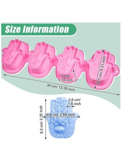 Excefore Silicone Soap Molds 4 Cavities Hand of Fatima Silicone Molds Lotus in The Palm Soap Mold  - Image 5