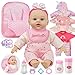 SMILESSKIDDO 12 Inch Soft Body Baby Doll for Toddlers with Take Along Dolls Backpack Carrier Accessories Baby Doll Clothes and Babydoll Caring Set for Kids Girls 2 3 4 5 Year Old - Image 3