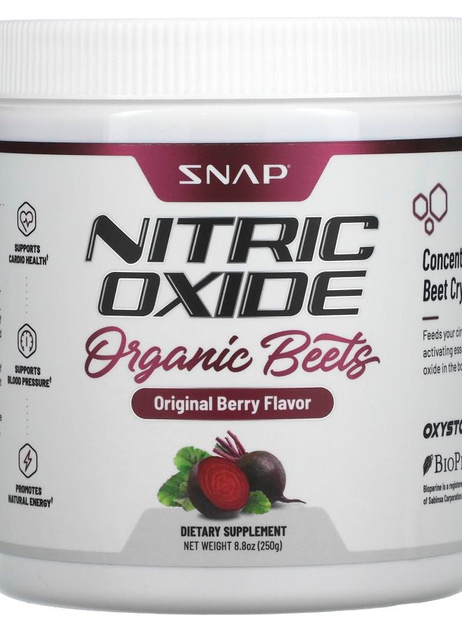 SNAP SUPPLEMENTS Nitric Oxide Organic Beets Original Berry 8.8 oz (250 g)