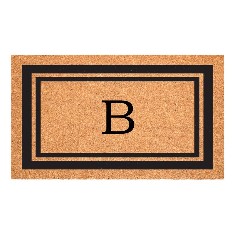 Calloway Mills 152962436B Black Border 24" x 36" Monogram Doormat, (Letter B) - Image 1