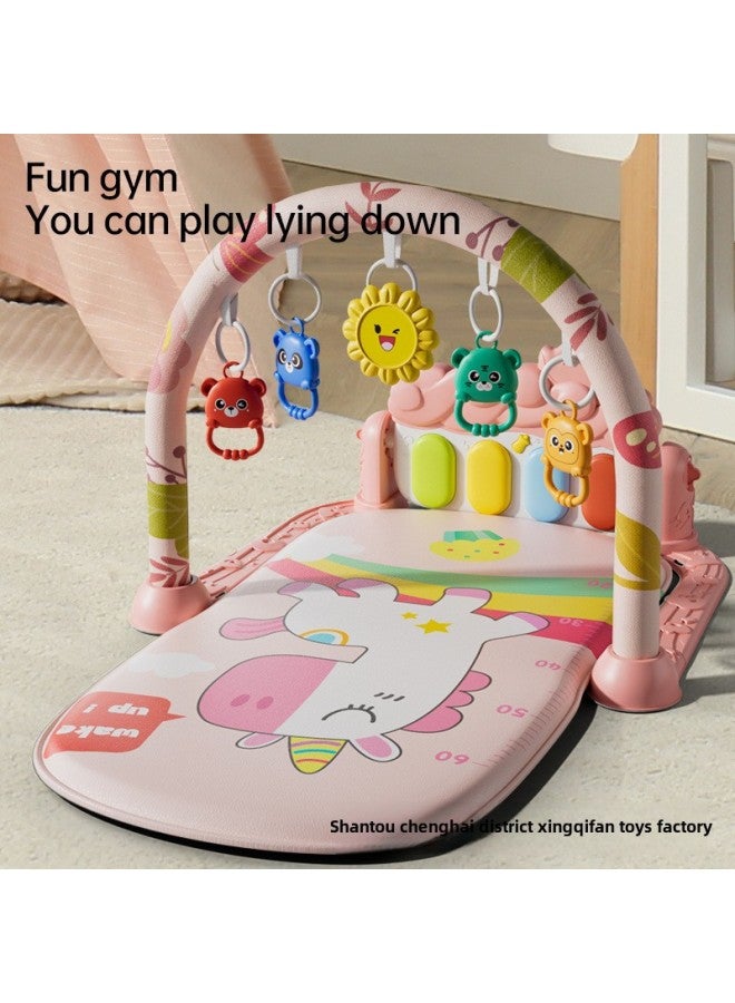 Special For Baby Fitness Rack Toys 0-1 Years Old Baby Music Foot Piano Creeping Pad For Newborns-Color:Unicorn - Image 3