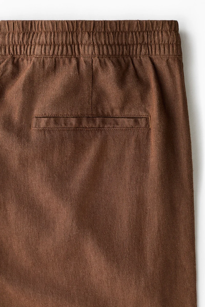 H&M  Relaxed Fit Linen-blend trousers for Men | Best Price UAE