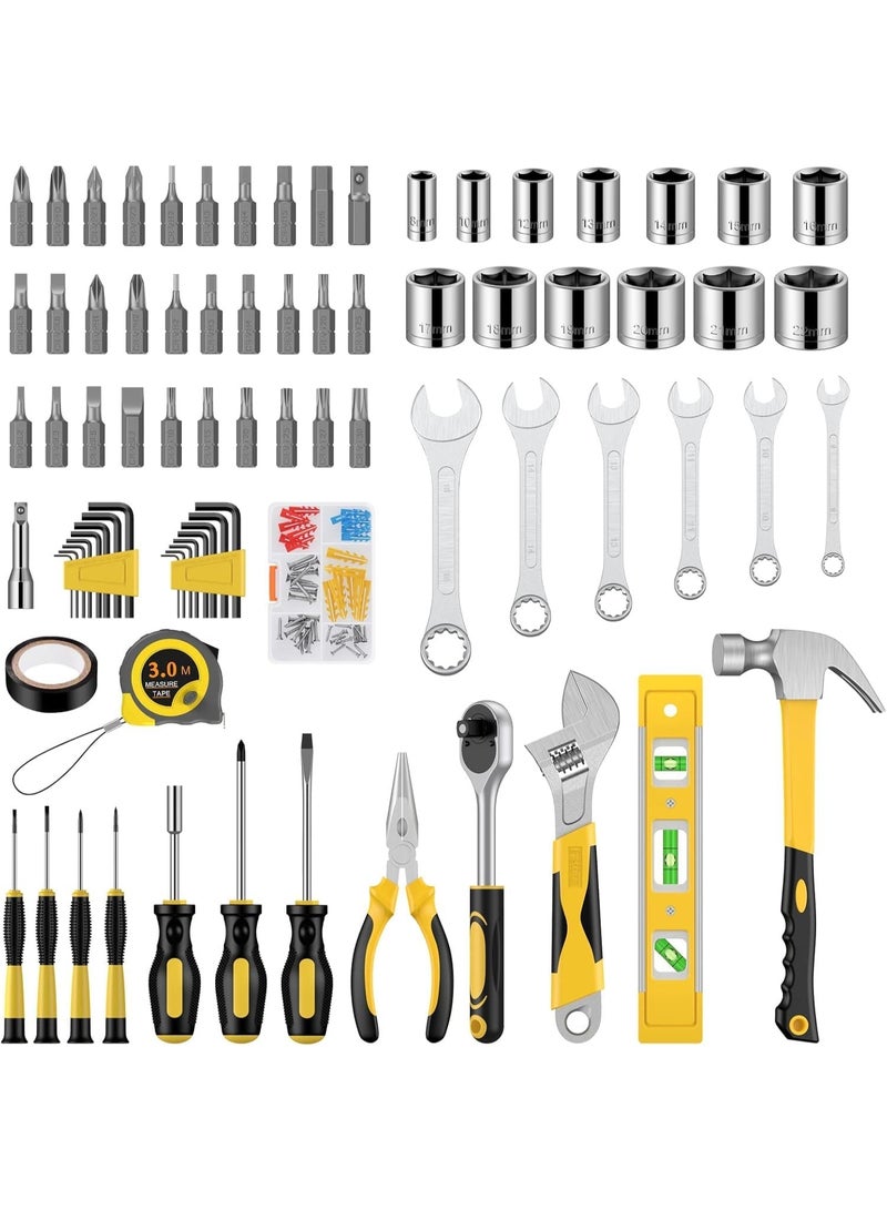 Rokis 108 Piece Automotive and Household Tool Set,small household machinery tool kit,Professional Hand Tool Kit with Toolbox for Car Repair, Home DIY, and General Maintenance (Yellow/Black) - Image 5
