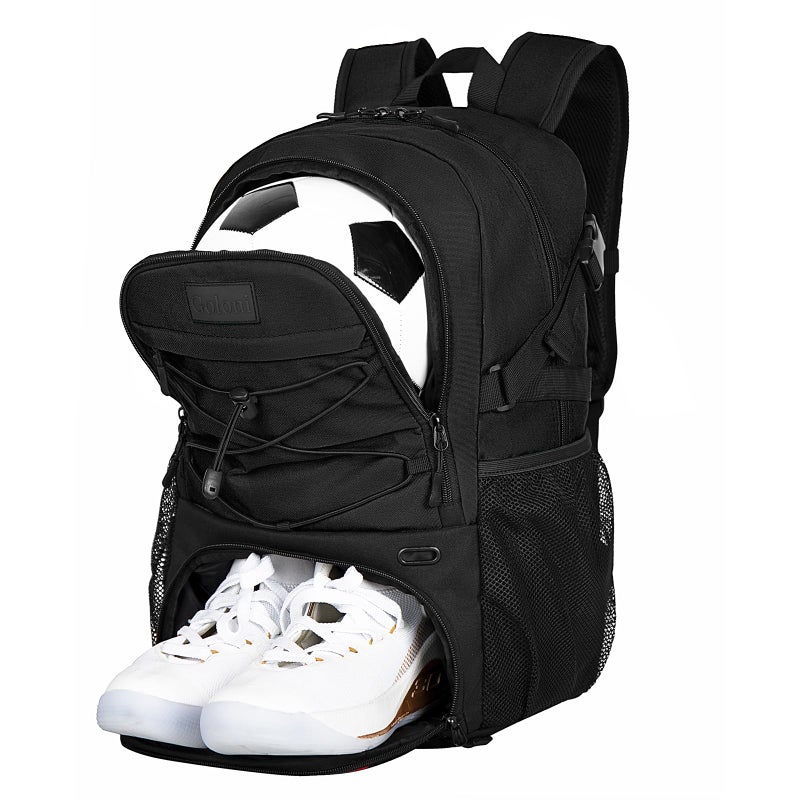 Goloni Soccer Backpack, Large Water-Resistant Sports Bag with Ball u0026 Shoe Compartment, Multi-Purpose Backpack for Basketball, Volleyball, Travel - Image 1