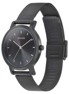 Sonata Women's Analog Round Shape Stainless Steel Wrist Watch 8164NM02 - 42.5 Mm  - Image 2