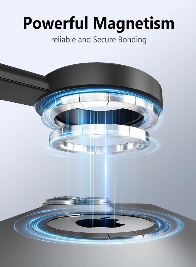 UBeesize Magnetic Tripod for iPhone with Remote, 64’’ Extendable Phone Stand for Video Recording/Vlogging, N52 Strong Holder for iPhone 12-15/Android, Portable Travel Selfie Stick Tripod(Black) - Image 2