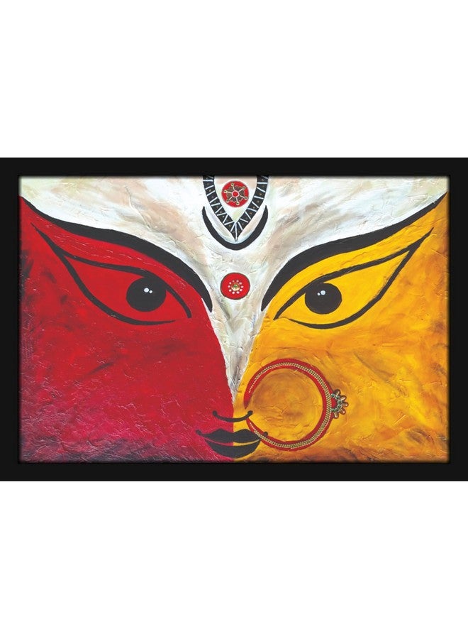 Mad Masters Durga Devi Goddess Kali Mata Painting Hanging Photo Frame Decorative Item for Living Room, Bedroom, Home Decor and Wall Decoration (MM 1803, 8x12 Inch, Paper, With Plexi Glass) - Image 1