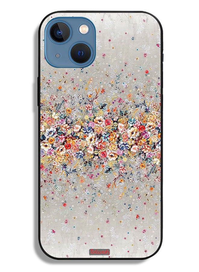 Tolwak حافظة حماية آبل آيفون 13 زهور صغيرة فن تجريدي - Image 2