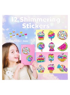 Generic Diamond Painting Kit for Kids, Includes 12 Sweet Stickers and 2 Suncatchers, Creative Art Set for Ages 4-12, Fun Craft Activity for Girls and Boys  - Image 3