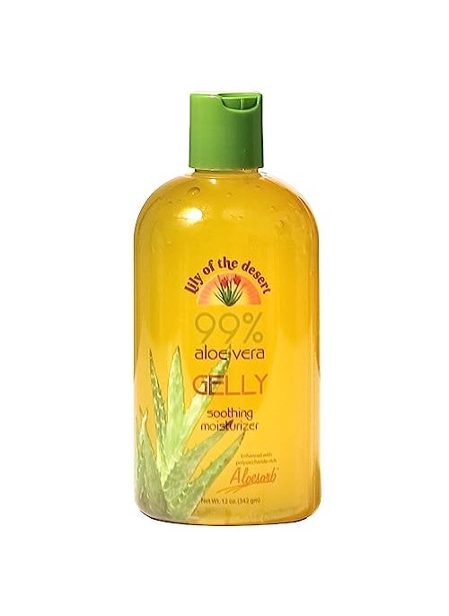 Lily Of the Desert Lily Of The Desert Gelly Moisturizer - 99% Organic Aloe Vera Gel for Skin, After Sun Care with Aloe, Vitamin E Oil, and Vitamin C for Sunburn Relief, 12 Fl Oz 