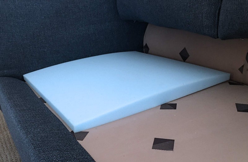Stratiform Original Curve Couch Cushion Support for Sagging Seat  Blue Medium Density Foam Insert  1 Pad  20x20x2 x1  Sag Repair Pad for Couch Sectional Chair  Slip Resistant  Made in USA