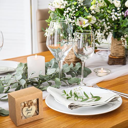 Jingmore 50 Sets Wedding Candles Favors Bridal Shower Thank You Gifts for Guest Rustic Wood Candle Holders Bulk Tealight Holder Baptism Favors Recuerdos para Boda(Light Brown) - Image 5