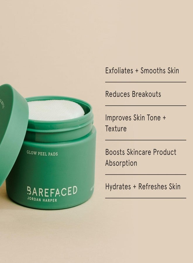 Barefaced Glow Peel Pads (60 Count) - Deep Exfoliating Face & Body Pads with 15% Glycolic Acid, Squalane & Vitamin E - Smooths Texture, Reduces Breakouts & Fine Lines - Image 3